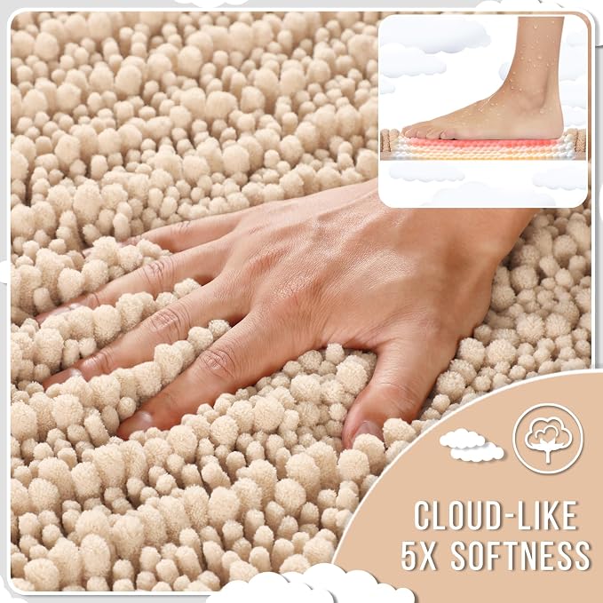 Yimobra Large Bathroom Rugs Non Slip Washable 36x24 Inch - Image 5
