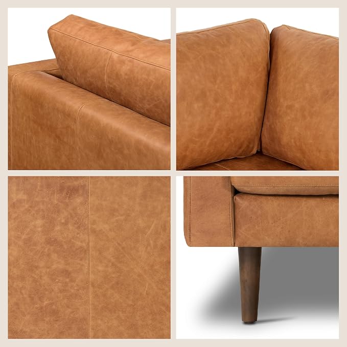 Poly & BARK Napa 98” Leather Corner Sectional Sofa – Full-Grain Italian-Tanned - Image 6