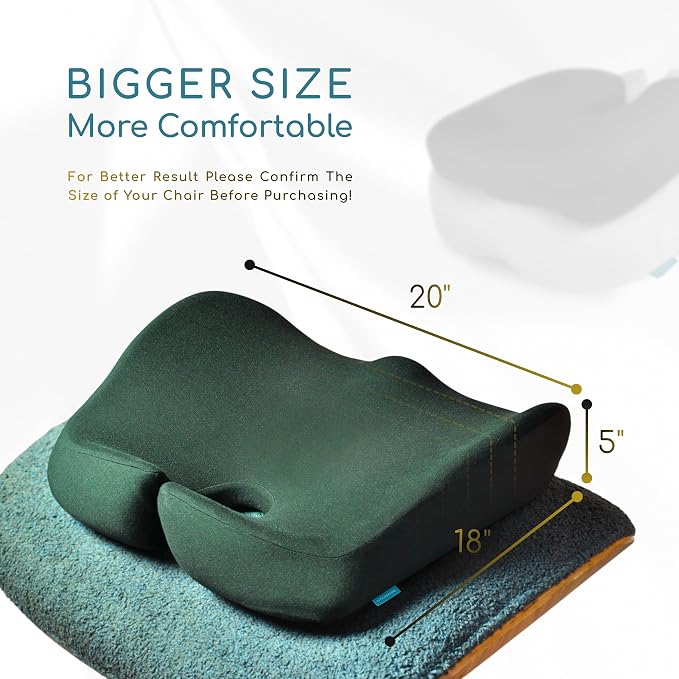 X Large Seat Cushions for Office Chairs, Car & Truck. Ergonomic Gaming Chair - Image 4