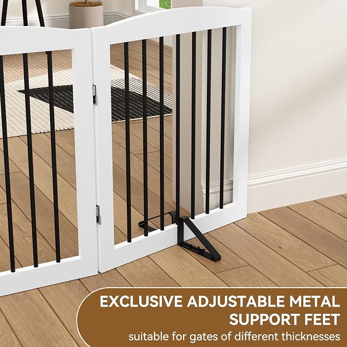 Support Feet for Pet Gate, Pet Gate Metal Support Feet Set of 2 for Extra Wide - Image 2
