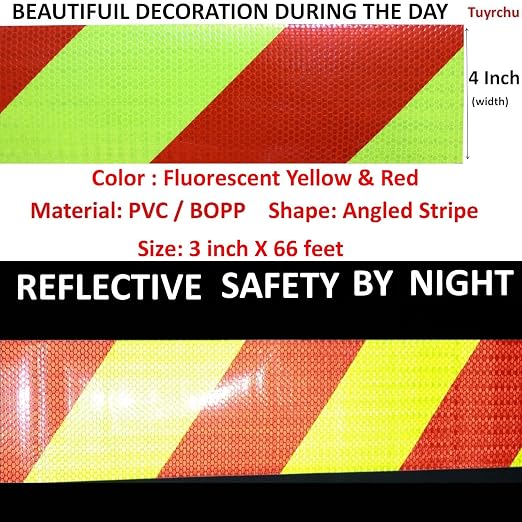 Reflective Tape Outdoor Waterproof 3 inch X 66 feet, High Visibility Hazard - Image 3