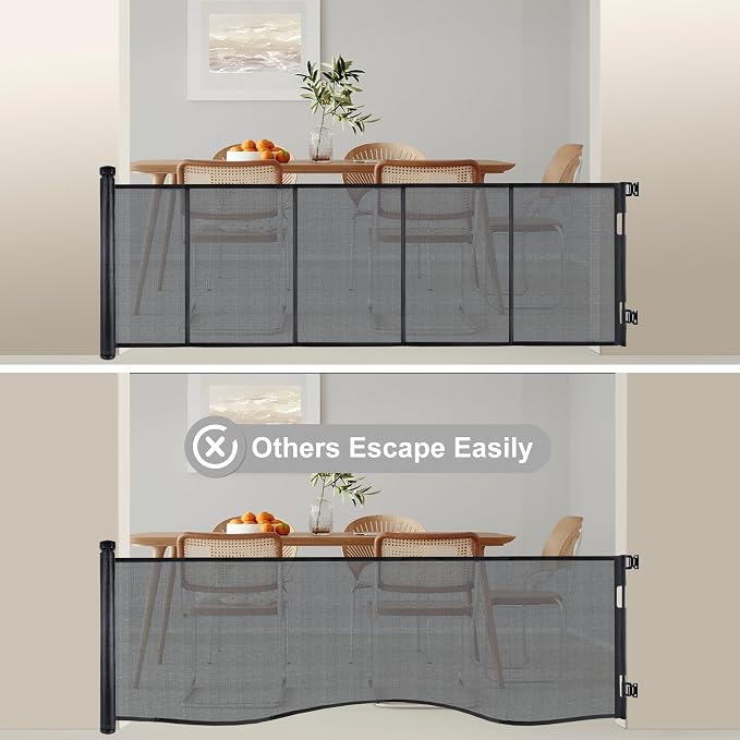 71 inches Extra Wide Retractable Baby Gate, 34 inches Tall Pet Gate - Image 5