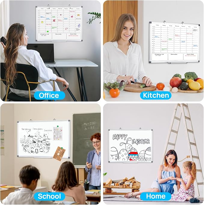 White Board Dry Erase Board for Wall, Magnetic Whiteboard Calendar 24" X 18" - Image 6