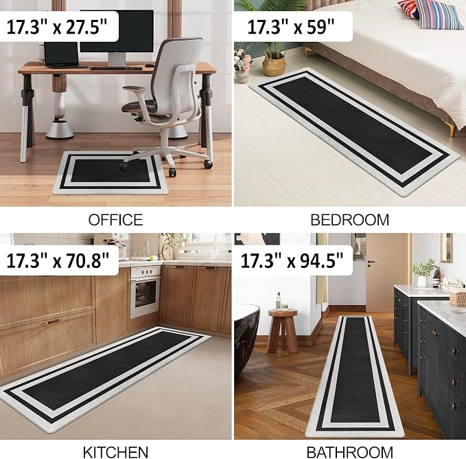 Anti Fatigue Mats for Kitchen Floor, Cushioned Anti Fatigue Kitchen Rugs 17.3"x - Image 6