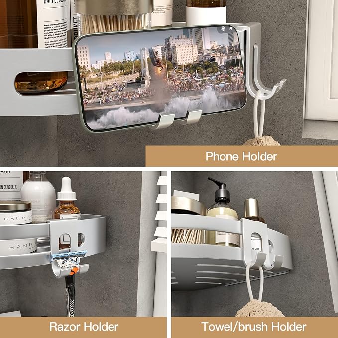 VOLPONE Corner Shower Shelves - Image 3