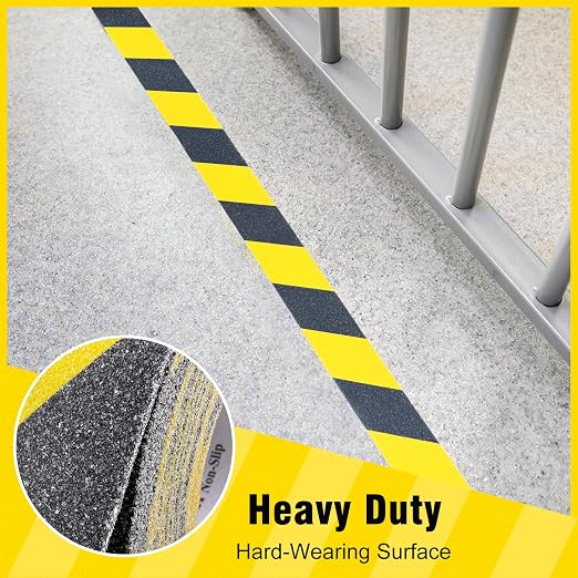 S&X Black/Yellow Anti Slip Tape 3" x 33 FT, Heavy-Duty Grip Tape - Image 3