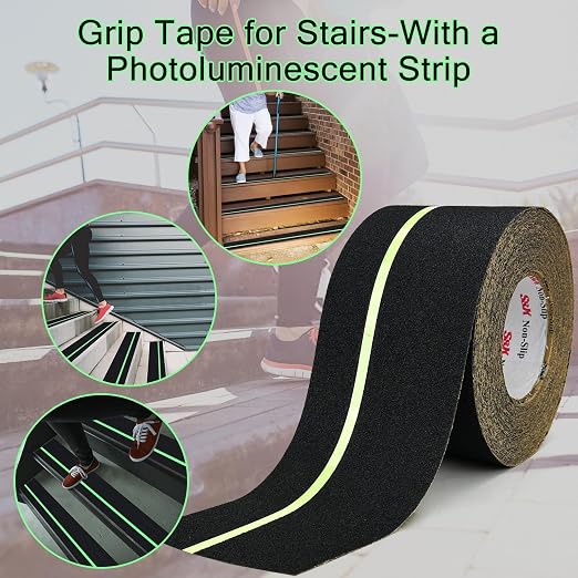 S&X Anti Slip Tape 4 Inch x 60 Ft, 2X Longer Heavy Duty Grip Tape - Image 4