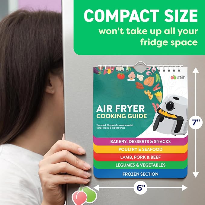 Air Fryer Cheat Sheet Magnets Cooking Guide Booklet - Image 4