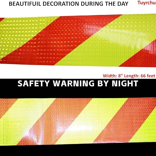 Reflective Tape Outdoor Waterproof 8 inch X 66 feet, High Visibility Hazard - Image 3