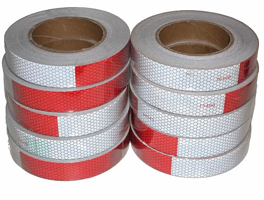 Dot-C2 Reflective Tape 1 inch X 74 FT X 10 Rolls, High Intensity Grade by tuyrchu