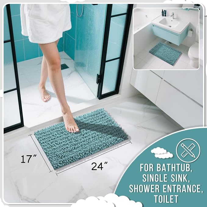 Yimobra Bathroom Rugs Non Slip Washable 24x17 Inch - Image 2
