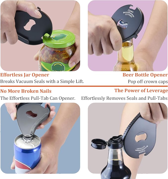Jar Bottle Can Opener for Weak Hand & Seniors - Image 4