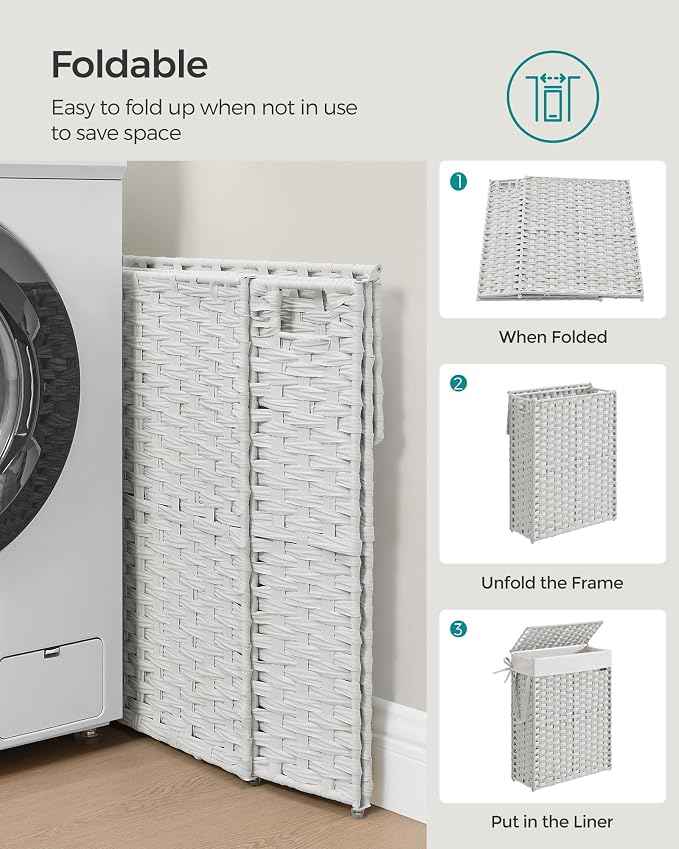 SONGMICS Slim Laundry Hamper