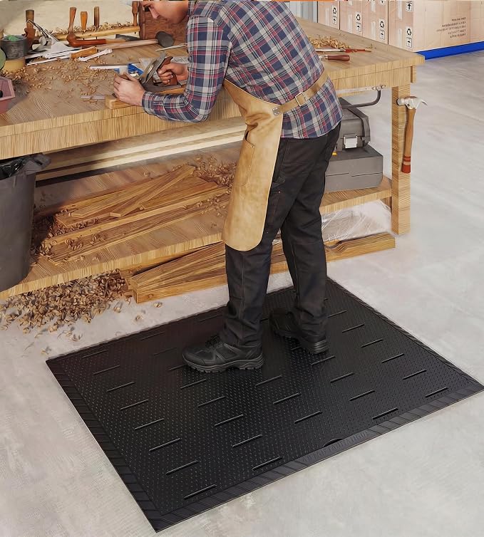 jxgzyy Commercial Rubber Mats for Floor 47.24'' x 35.43'', Heavy Duty Rubber - Image 3