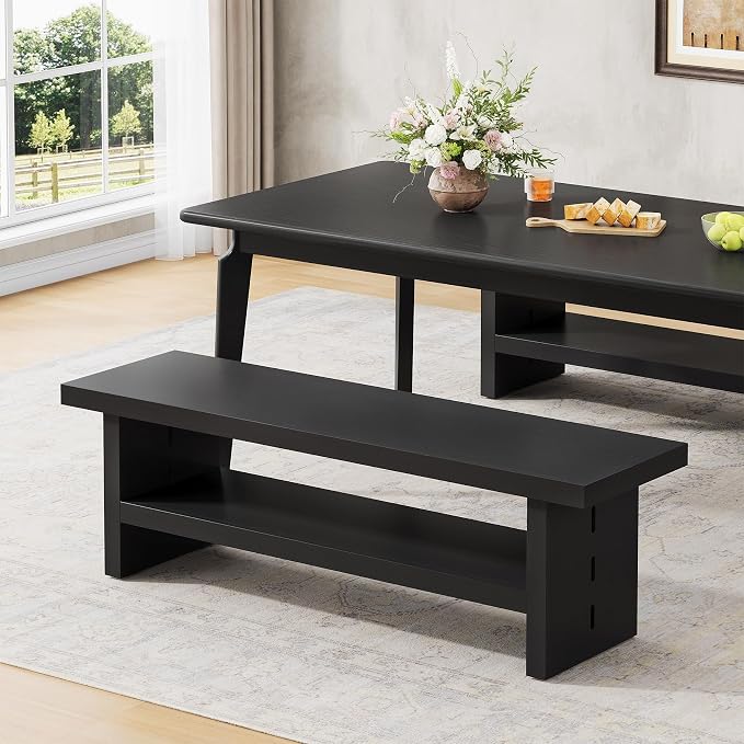 2 Tier Entryway Bench, 47.24" Shoe Bench, Rustic Shoe Rack, Wooden Storage Bench - Image 7