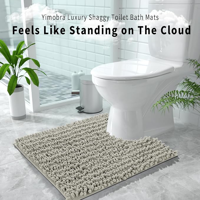 Yimobra Toilet Rug U Shaped Washable 24x24 Inch - Field & Grace