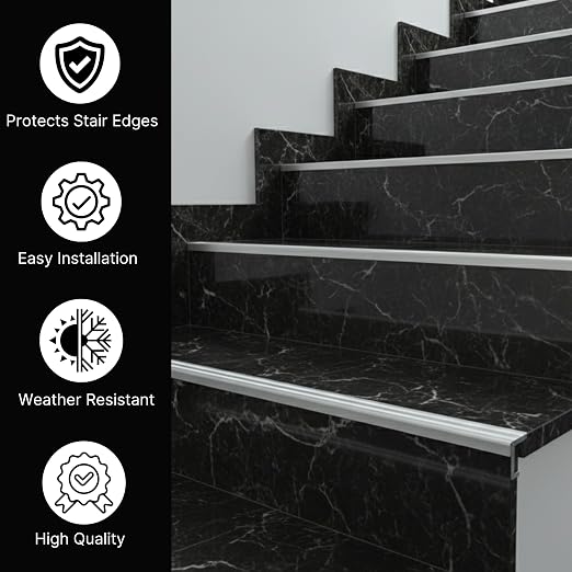 Aluminum Stair Nosing 36" – Heavy-Duty Stair Edge Protector, Non-Slip Stair - Image 7