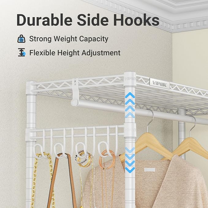 VIPEK R3 Rolling Clothing Rack Heavy Duty Garment Rack - Image 6