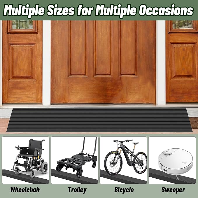 0.8" Rise Threshold Ramps for Doorways, 2000 Lbs Load Capacity, 35.5" Wide - Image 8