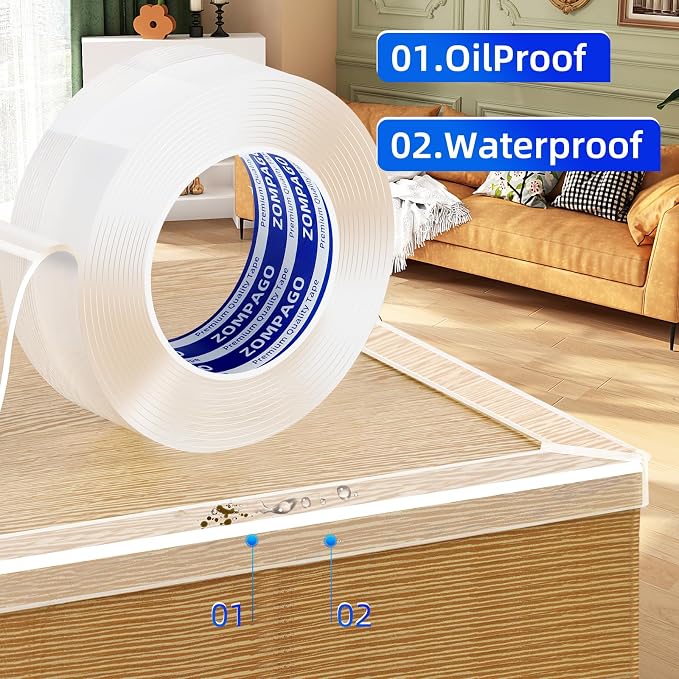 Clear Soft Corner Protectors for Furniture Strip, 1.2in x9.84FT, Sharp Edge & - Image 6