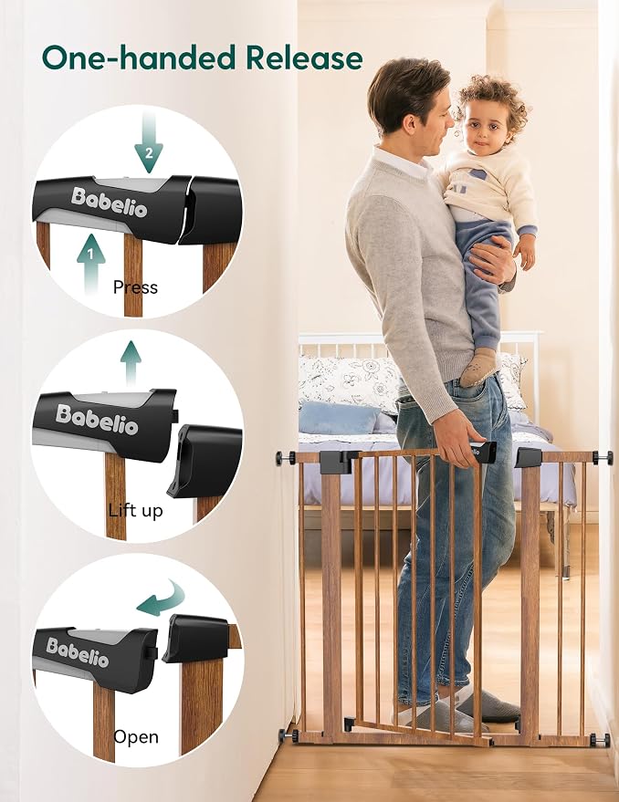Mom's Choice Award Winner-BABELIO 26-40" Metal Baby Gate - Image 5