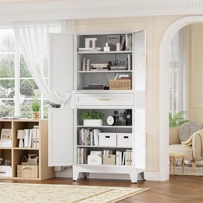 Metal Storage Cabinet with Drawer, Living Room - Image 6