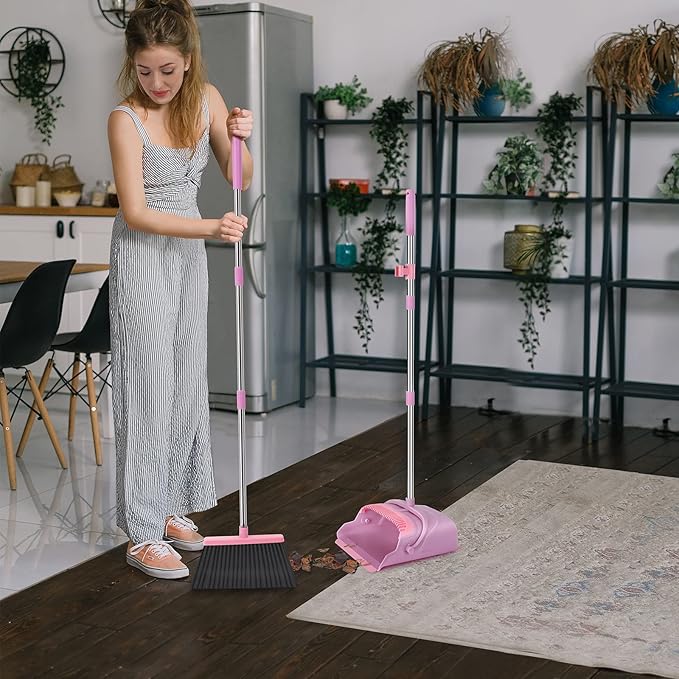 kelamayi Broom and Dustpan Set for Home, Indoor&Outdoor Sweeping, Stand Up - Field & Grace