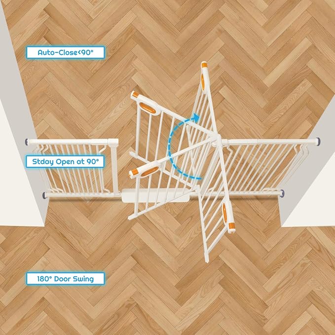 owlie Baby Gate Indoor 75-85 Inch, Extra Wide Safety Gate - Image 5