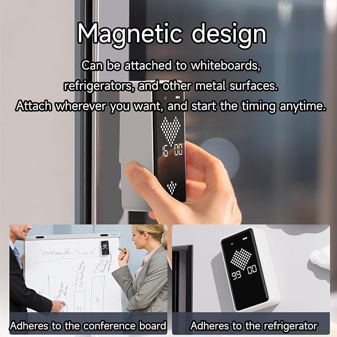 Digital Hourglass Timer, Rechargeable Magnetic Visual Timer - Image 5