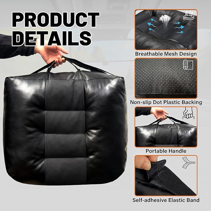 Adult Booster Car Seat Cushion for Office Chair & Driving 17.7"x15.7"x5.9" - Image 2