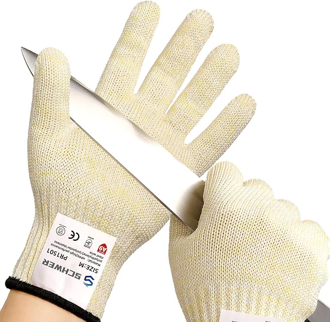 Schwer SlicePro Ultra-Durable ANSI A9 Cut Resistant Gloves PR1501, 10X by SCHWER