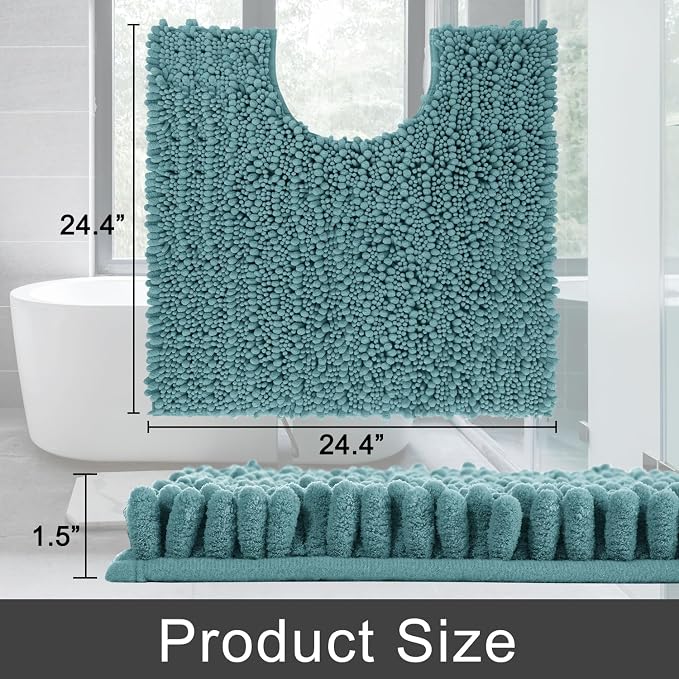 Yimobra Toilet Rug U Shaped Washable 24x24 Inch - Image 2