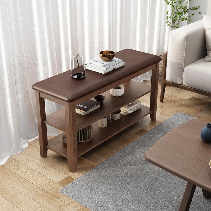 AQIMUELE Wood Shoe Rack Bench for Entryway, Shoe Rack for Front Door Entrance - Image 5