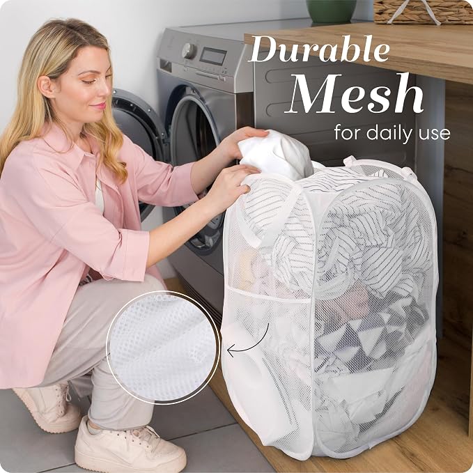 Handy Laundry Collapsible Mesh Pop Up Hamper - Field & Grace