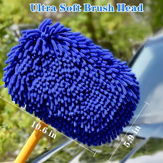 Upgrade Car Wash Brush with Long Handle, Car Wash Brush Car Cleaning Brush Kit - Image 5