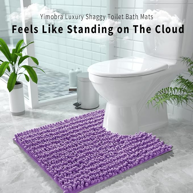 Yimobra Toilet Rug U Shaped Washable 24x20 Inch - Image 6