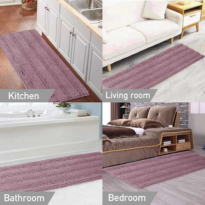Turquoize Luxury Shaggy Bath Runner Rug, Extra Long Non Slip, Extra Soft and - Image 6