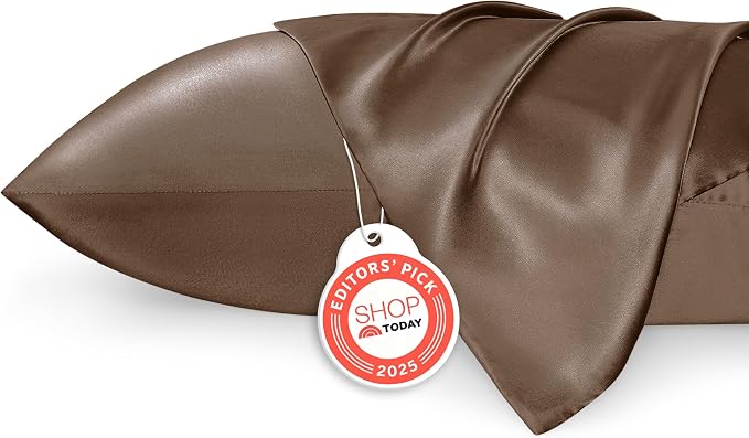 Bedsure Satin Pillowcase 2 Pack Similar to Silk Pillow Cases Standard Size by BEDSURE