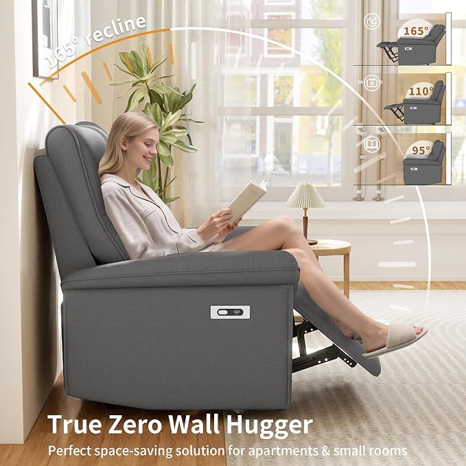 Wall Hugger Power Recliner Chair, Zero Wall Electric Recliner Chairs - Image 2