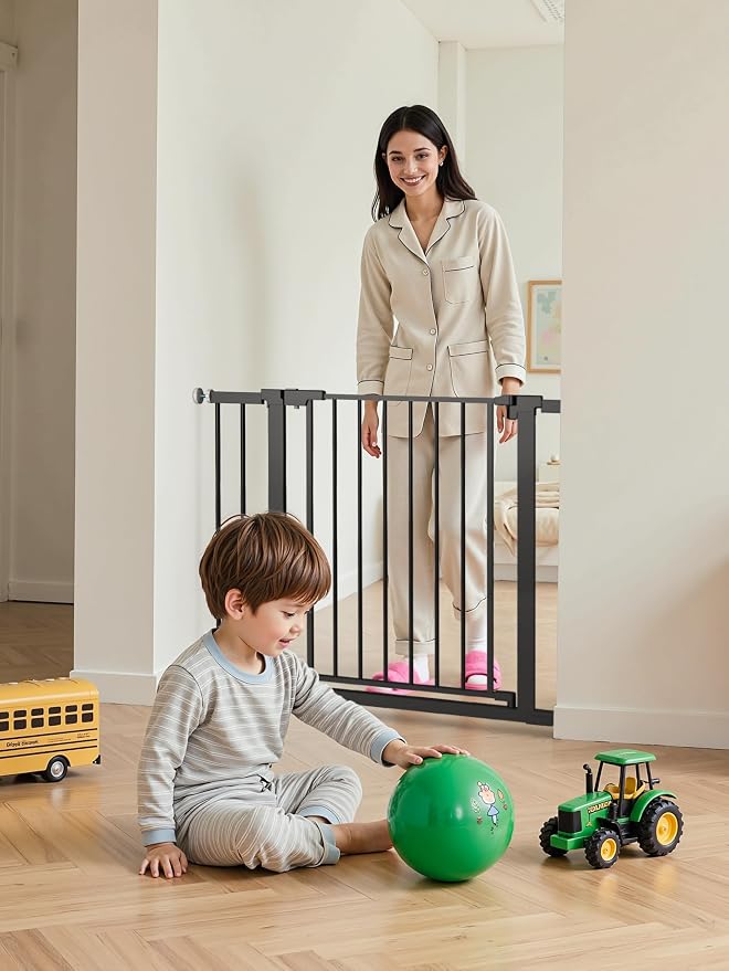 29.5-40.5" Baby Gate for Stairs, Dog Gate for Doorways, Walk Thru Auto Close - Image 8