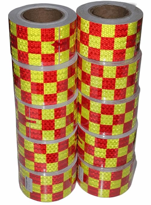 Reflective Tape 3 inch X 66 feet X 10 Rolls, Outdoor Waterproof Hazard by tuyrchu
