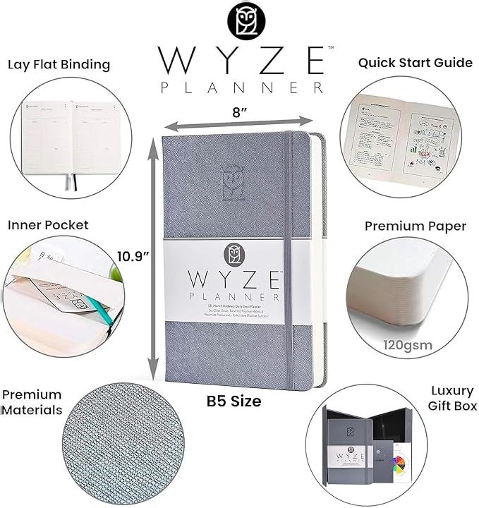 Undated Daily Planner – 1-Year B5 Productivity Organizer - Image 2