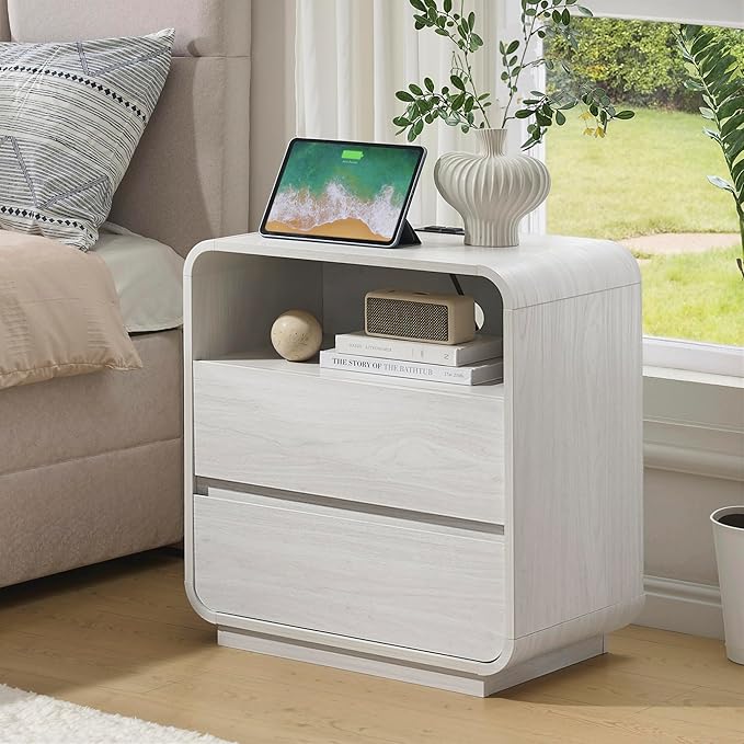 Farmhouse White Nightstand - Image 5