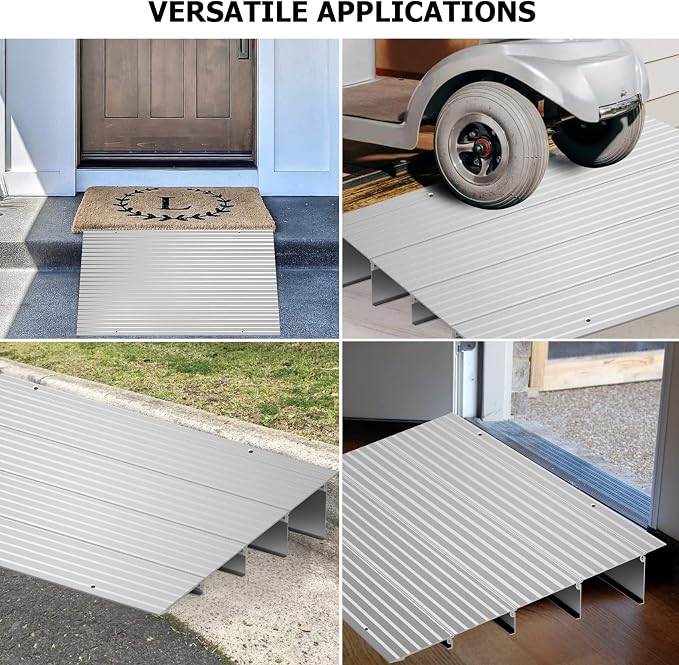 Door Threshold Ramp 4" Rise Door Ramp Aluminum Entry Ramp or Doorways Rated 800 - Image 6
