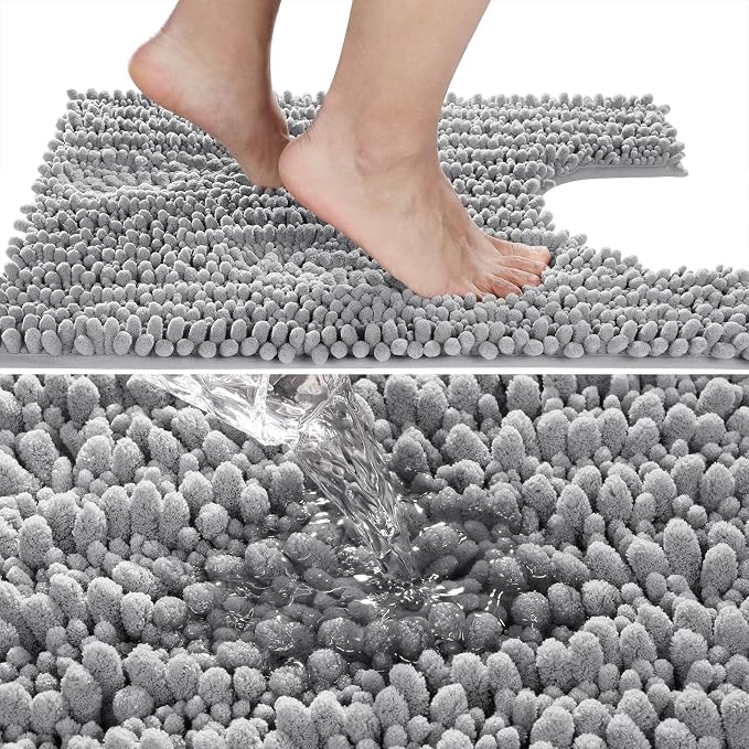 Yimobra Toilet Rug U Shaped Washable 24x20 Inch - Image 3