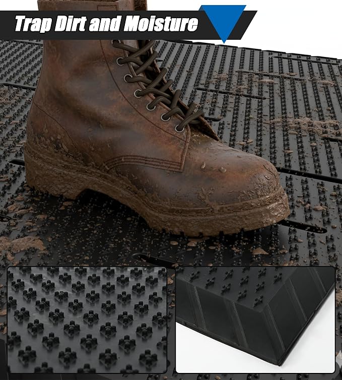 jxgzyy Commercial Rubber Mats for Floor 47.24'' x 35.43'', Heavy Duty Rubber - Image 2