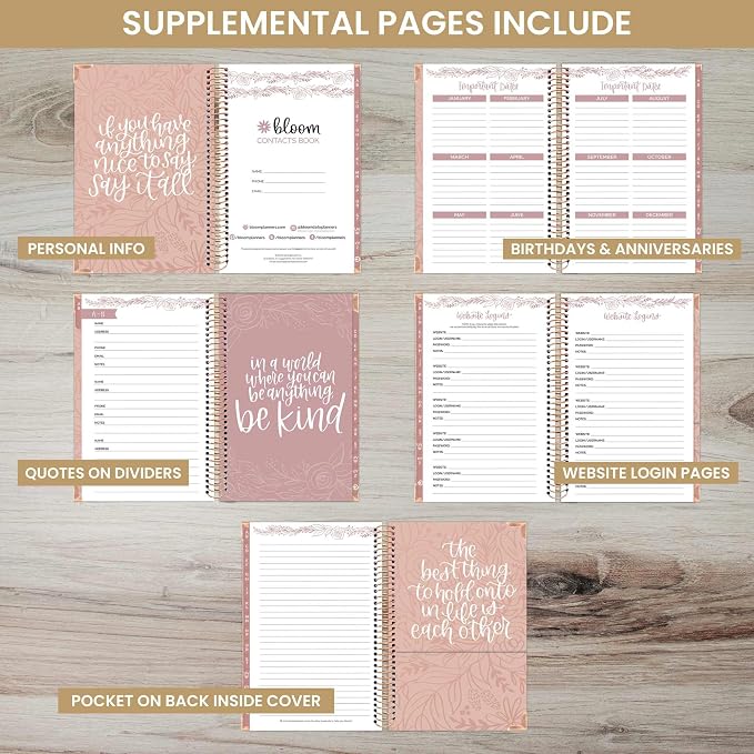 bloom daily planners Hardcover Contacts Address & Password Book - Image 3