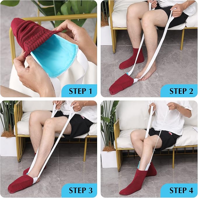 Sock Aid - Sock Aid Device for Seniors, Pregnant - Sock Helper Aide Tool - Sock - Image 6