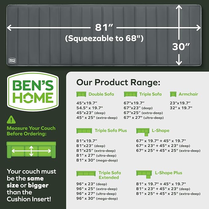 BEN'SHOME Heavy Duty Couch Cushion Support Board – Instantly Repair Sagging - Image 2