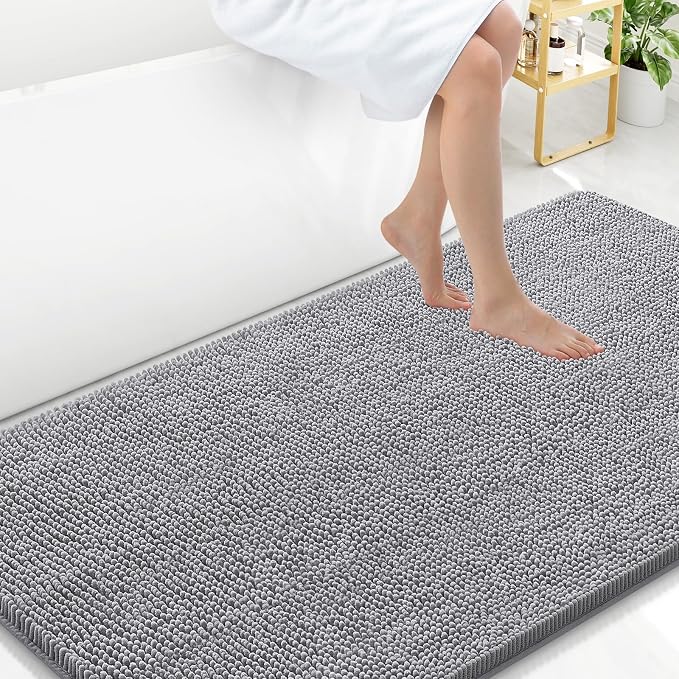 Arotive Bathroom Rugs 59x35, Extra Soft Absorbent Shaggy Chenille Bath Rugs by Arotive